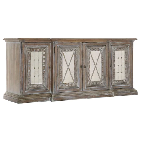 Entertainment Console w/ Mirrored Doors